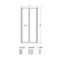 Bi Fold Glass 760mm - 6mm Glass - Claritas Range