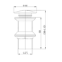Detroit Wall Hung Basin With Brushed Brass Bottle Trap & Basin Mixer & Waste - Zana