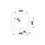 GRADE A1 - Box Opened Blanco Subline 500 U Silgranit Puradur Ii Single Bowl Anthracite Composite Kitchen Sink