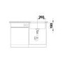 GRADE A1 - Box Opened Blanco Subline 500 U Silgranit Puradur Ii Single Bowl Anthracite Composite Kitchen Sink