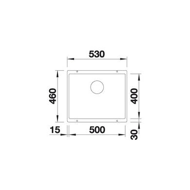 GRADE A1 - Box Opened Blanco Subline 500 U Silgranit Puradur Ii Single Bowl Anthracite Composite Kitchen Sink