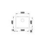 GRADE A1 - Box Opened Blanco Subline 500 U Silgranit Puradur Ii Single Bowl Anthracite Composite Kitchen Sink