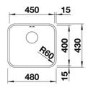 Blanco Supra 450-U Single Bowl Undermount Chrome Stainless Steel Kitchen Sink