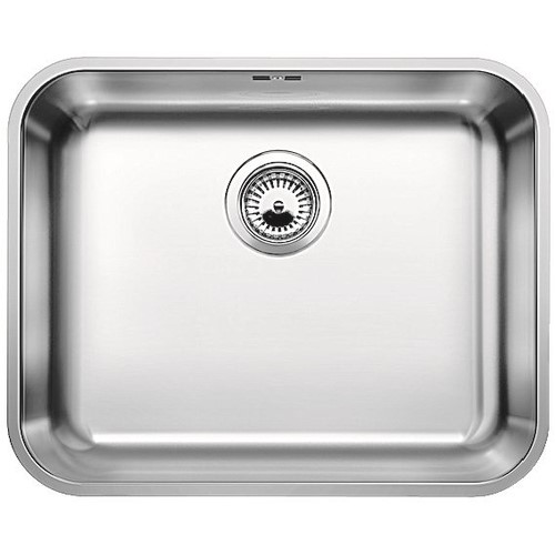 Single Bowl Undermount Chrome Stainless Steel Kitchen Sink - Blanco Supra 500-U
