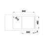 GRADE A1 - Box Opened Blanco Sona 5S Pd Single Bowl Anthracite Composite Kitchen Sink with Reversible Drainer