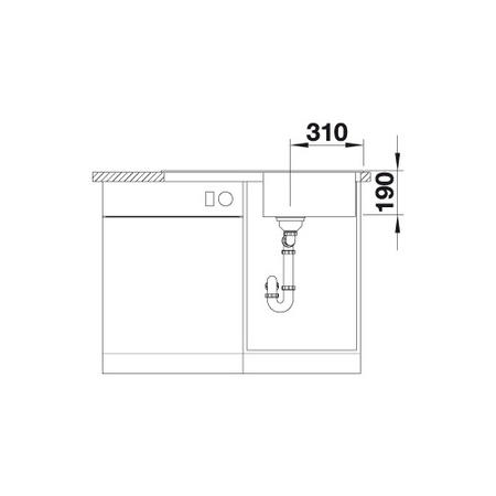 GRADE A1 - Box Opened Blanco Sona 5S Pd Single Bowl Anthracite Composite Kitchen Sink with Reversible Drainer