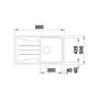 GRADE A1 - Box Opened Blanco Sona 5S Pd Single Bowl Anthracite Composite Kitchen Sink with Reversible Drainer