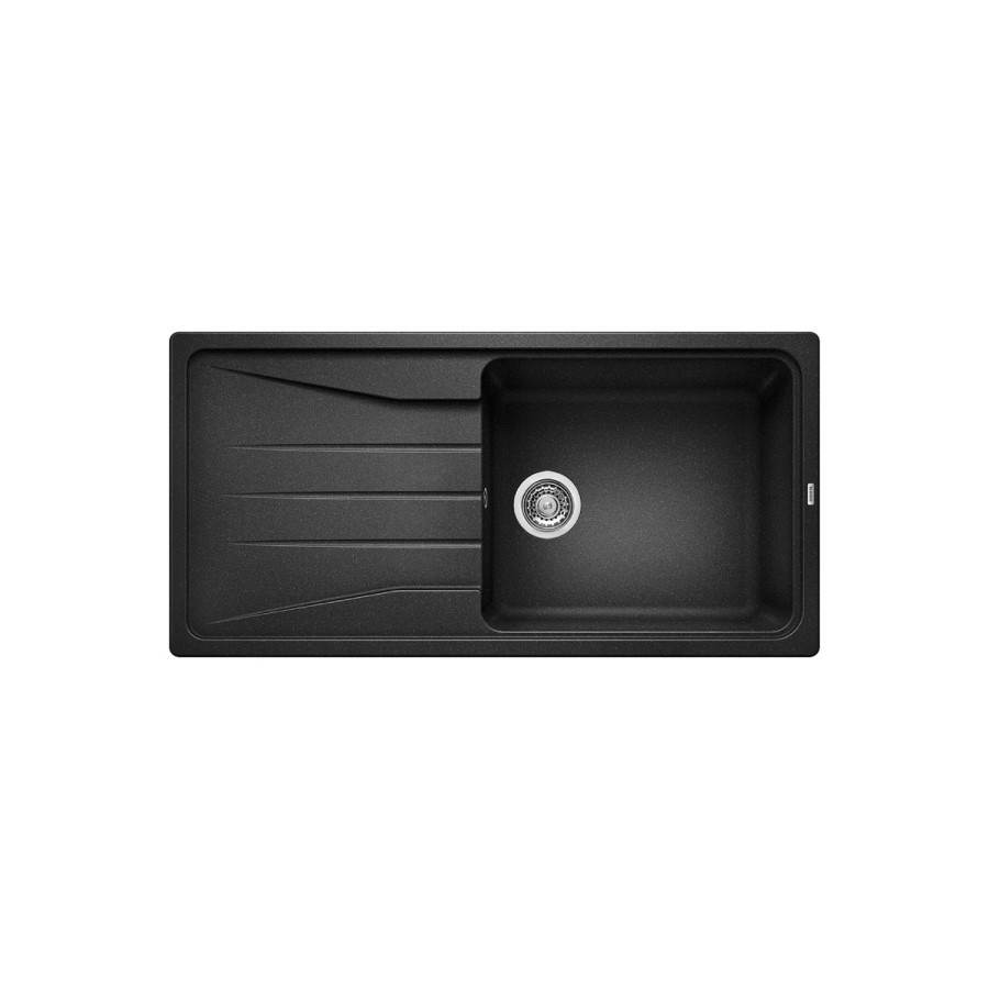 GRADE A1 - Box Opened Blanco Sona Single Bowl Anthracite Composite Kitchen Sink with Reversible Drainer