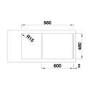 GRADE A1 - Box Opened Blanco Sona Single Bowl Anthracite Composite Kitchen Sink with Reversible Drainer