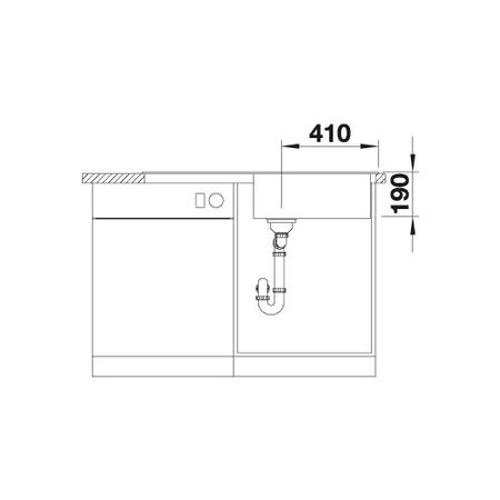 GRADE A1 - Box Opened Blanco Sona Single Bowl Anthracite Composite Kitchen Sink with Reversible Drainer
