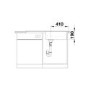 GRADE A1 - Box Opened Blanco Sona Single Bowl Anthracite Composite Kitchen Sink with Reversible Drainer