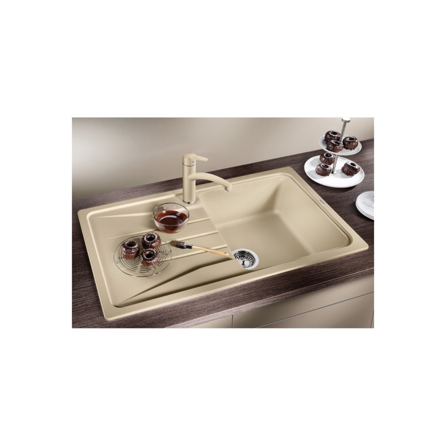 GRADE A1 - Box Opened Blanco Sona 5S Pd Single Bowl Anthracite Composite Kitchen Sink with Reversible Drainer