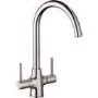 Blanco Chrome Twin Lever Mode Kitchen Mixer Tap