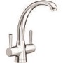 Blanco Chrome Twin Lever Mixer Kitchen Tap - Cleo II