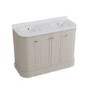GRADE A1 - 1200mm Beige Curved Freestanding Double Vanity Unit with Basin - Bowland