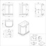 600mm Black Curved Freestanding Vanity Unit with Basin - Bowland 