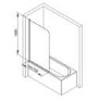 Taylor & Moore Curved Corner Bath Shower Screen 750 x 1400mm