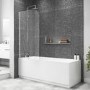 Taylor & Moore Curved Corner Bath Shower Screen 750 x 1400mm