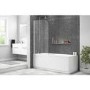 Taylor & Moore Half Frame Curved Corner Bath Screen - 1400 x 800mm