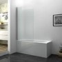 Curved Bath Shower Screen 800 x 1400mm