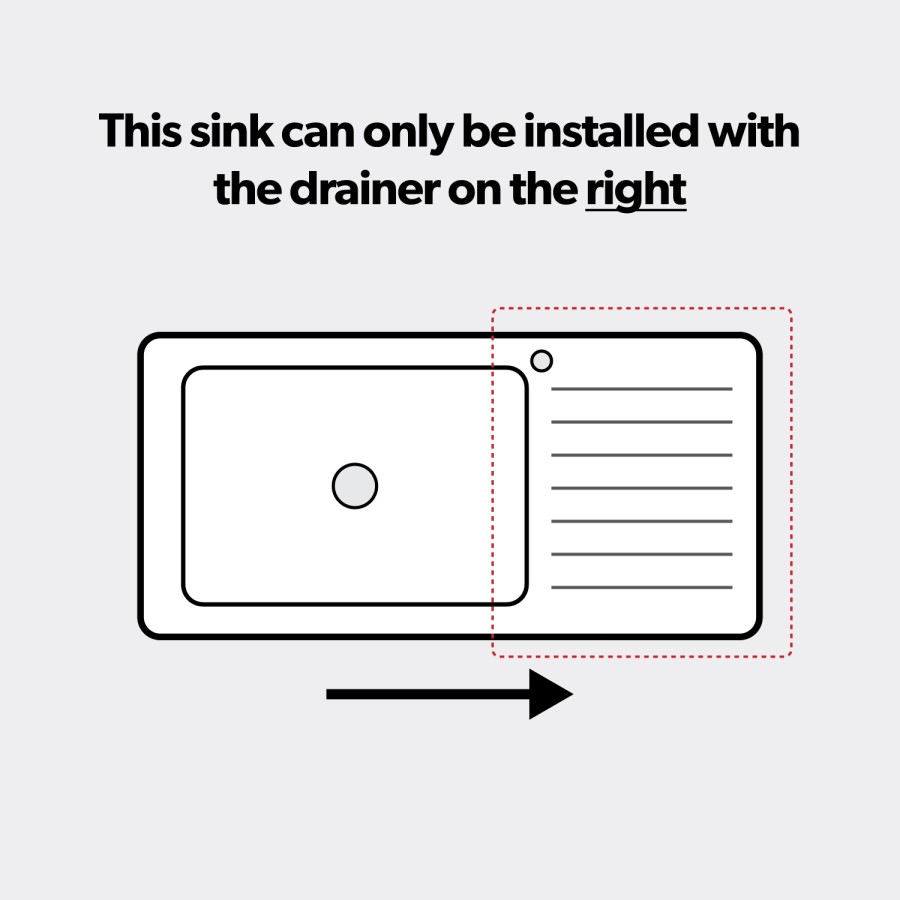 Rangemaster Boston 1.5 Bowl Inset Chrome Stainless Steel Kitchen Sink with Right Hand Drainer