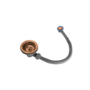 Copper Slotted Basket Strainer Kitchen Sink Waste with Round Overflow - Essence