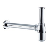 Chrome Round Bottle Trap and Outlet Pipe