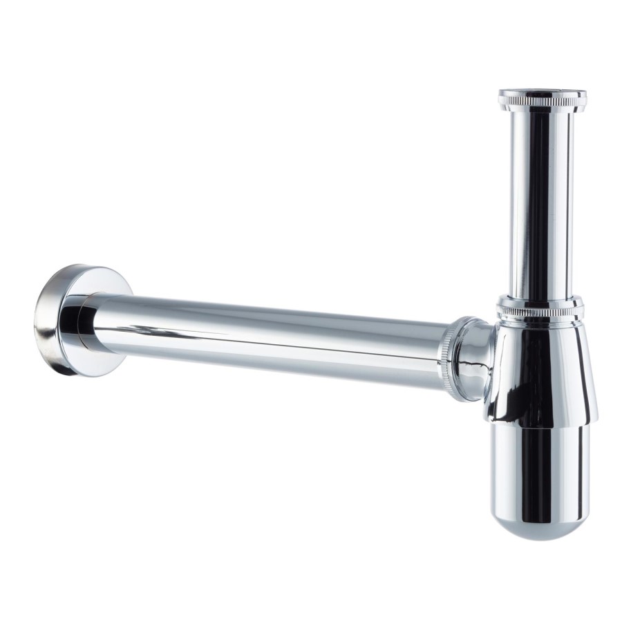 Chrome Round Bottle Trap and Outlet Pipe