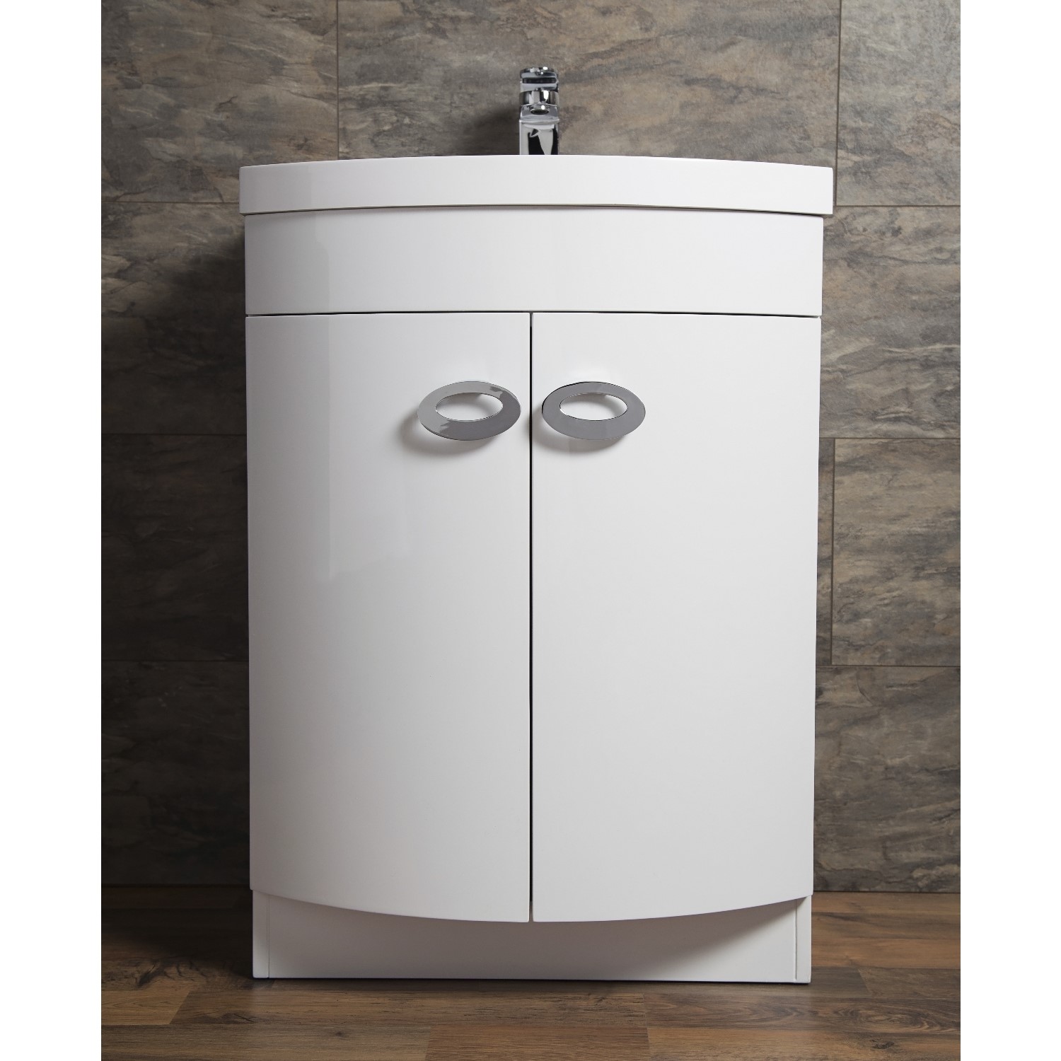 Curved White Bathroom Vanity Unit Basin W600mm Better Bathrooms Curved White Bathroom Vanity Unit Basin W600mm Better Bathrooms