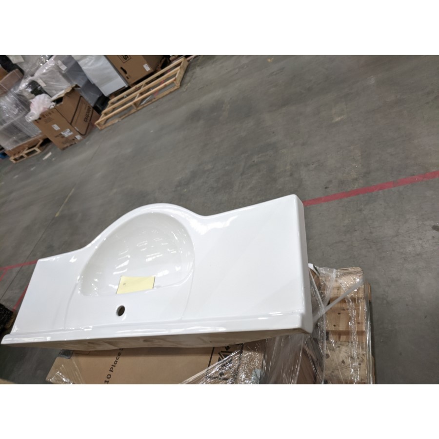 Grade A2 - 1200mm White Freestanding Vanity Unit with Basin - Classic
