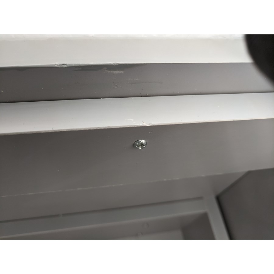 Grade A2 - 600mm Grey Vanity Unit with Basin and Chrome Handles - Ashford