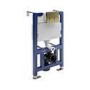 Wall Hung Rimless Toilet with Soft Close Seat, Brushed Brass Pneumatic Flush Plate, 820mm Frame & Cistern – Palma