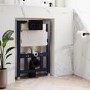 820mm Wall Hung Toilet Frame & Black Glass Sensor Dual Flush Plate with Concealed Cistern - Purificare