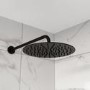 Black 3 Outlet Wall Mounted Thermostatic Mixer Shower Set With Hand Shower and Bath Filler Spout - Arissa