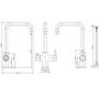 Chrome 3 in 1 Square Instant Boiling Hot Kitchen Mixer Tap with 3L Boiler and Filter - Pronto Vesta