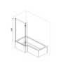 1700mm Left Hand Shower Bath Suite with Toilet Basin & Panels - Lomax