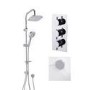 Vision Riser Slide Shower Rail Kit with S9 Triple Valve, Wall Outlet, Filler & Overflow 