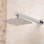 Quadro Slide Shower Rail Kit with Cube Triple Valve, 175mm Square Head & Wall Arm 