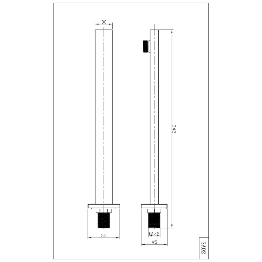 Grade A1 - Black Dual Outlet Wall Mounted  Thermostatic Mixer Shower with Hand Shower - Zana