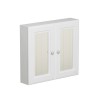 Double Door White Mirrored Bathroom Cabinet 667 x 600mm - Westbury