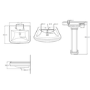 Taylor & Moore Traditional High Level Toilet & Basin Bathroom Suite