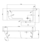 Delta Right Hand L Shaped 1700 Shower Bath Suite