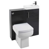 Black Ash Compact Unit Cloakroom Suite