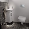 Geberit 1120mm Duofix Frame and Sigma Concealed Cistern with Geberit Sigma50 Black Slate and Chrome Flush Plate