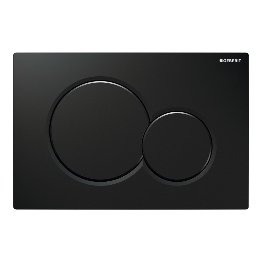 Geberit 980mm Duofix Frame and Sigma Concealed Cistern with Black Flush Plate