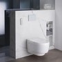 Geberit 980mm Duofix Frame and Sigma Concealed Cistern with Black Flush Plate