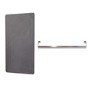 Grey Vertical Electric Designer Radiator 1000 x 500mm with Brushed Stainless Steel Towel Rail - Vetro