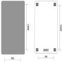 Grey Vertical Electric Designer Radiator 1000 x 500mm with Brushed Stainless Steel Towel Rail - Vetro