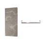 Brown Vertical Electric Designer Radiator 1000 x 500mm with Brushed Stainless Steel Towel Rail - Vetro