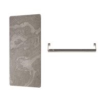 Brown Vertical Electric Designer Radiator 1000 x 500mm with Polished Stainless Steel Towel Rail - Vetro